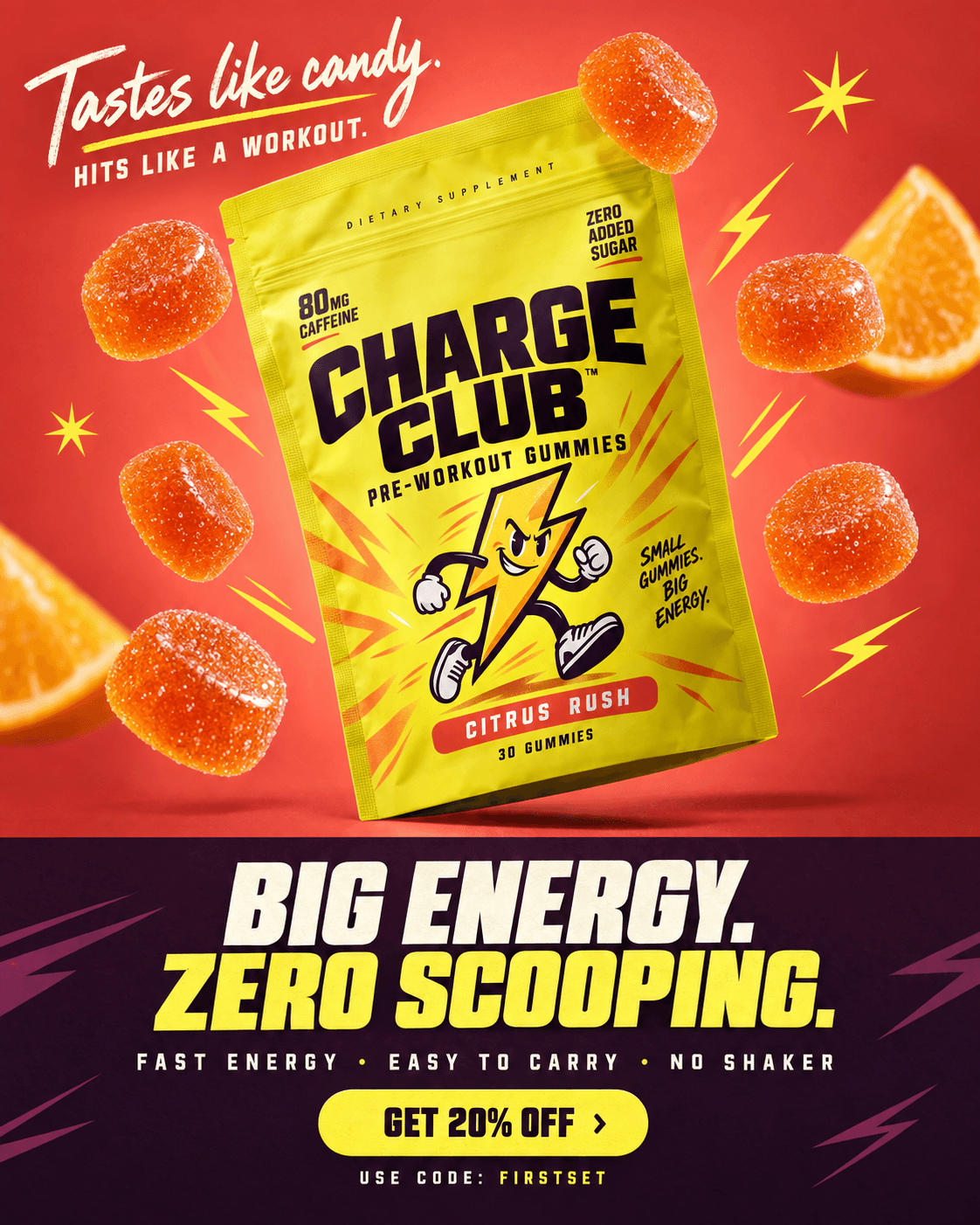 Charge Club static image ad created by MKRV Studios